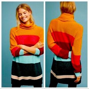 Anthro Farm Rio Boldly Striped Sweater Dress XS